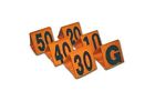 A102wxl 11 - Orange Yard 49074 Weighted Football Markers Set Id