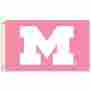 0158895 35503 Pink Breast Cancer Awareness Flag Bsi Products Michigan Wolverines 3x5 All Sport 015889355035