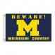 35703 Bsi Wolverine Michigan Beware Wolverines 3x5 Flag Products Country