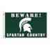 35729 Spartans Michigan Flag Products Bsi 3x5 State Country Spartan Beware
