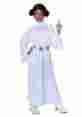 610504sm Unbranded Deluxe Princess Leia Child Halloween Costume Star Wars Beautiful White Dress