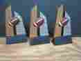 68500gs Unbranded Lot Of 3 Pdu Football 6 Tower Trophy New In Boxes