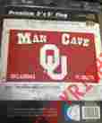 95619 Cave Banner Bsi Products Oklahoma Sooners Man Flag 3x5 Grommets On Corners