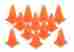 38000404207 99062 3l-20-298 Fun Express Set Of 12 Sport Training Traffic Orange Cones Soccer Cone
