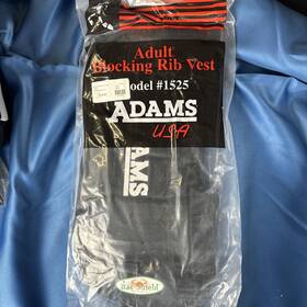 1525-xl Adams New Adult Blocking Rib Vest Extra Large Black