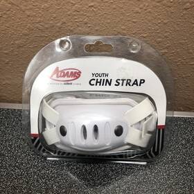 Adams 7871-s-whw New Football Helmet Youth Hard Cup Chin Strap All White Schutt R2