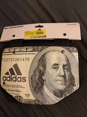 Pl-01 Adidas Football Impact Absorbent Back Plate Benjamins Money Pattern Backplate