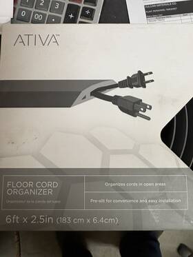 Ativa 284-410 2 Grey Heavy Traffic Floor Cord Organizer 6ft 2.5 Inch Protect Cords New