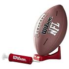 B001en237a Wilson Nfl Mvp Junior Football With Pump Tee 689858626237