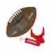 B1081700 Wilson Nfl Mvp Junior Football With Pump And Tee Brown 885516945553
