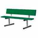 Bepg05g Tacvpi Portable Aluminum Bench With Back 5 Dark Green