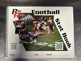 5190 Big Red Scorebooks Football Stat Book- 12 Games