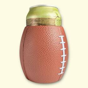 Bigmouth 814190021246 Football Can Cooler Holder Brown Pigskin Beer Koozie Tailgate