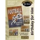 110161 Boutique Card Bday Masculine Football Divinity Bxd