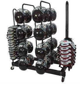 Bsn Sports 1378672 Highquality Football Combo Helmet/shoulderpad Rack-smartstorage Solution/wheeled