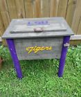 Chest 54-quart Ice Wooden Football Cooler Country Tailgate Lsu Tigers