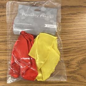 Creative Converting 281734 Penalty Flags 2 Count Red Yellow Football
