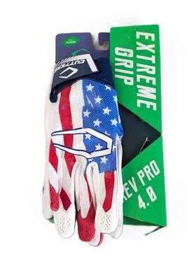 Cutters 844018077469 Rev Pro 4.0 Football Receiver Gloves Xl Limited Edition Usa Flag Grip