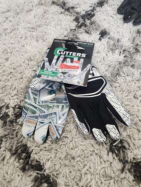 Dm0053 Cutters New Elite Receiver Football Gloves Benjamins Money Size L/xl
