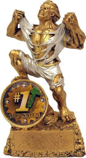 Da-793-fcl567-top-sales Decade Awards Top Sales Monster Trophy Salesman Hulk Award Salesperson Trophies Plate