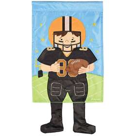 Topd-2119-603799497213 Dicksons Inc Crazy Leg Football Player Black And Gold