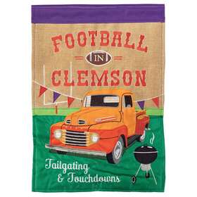 Topd-2119-603799589628 Dicksons Inc Football In Clemsn Org& Flag Burlap