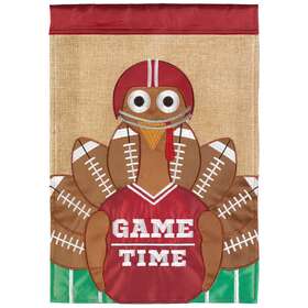 Topd-2119-603799601009 Dicksons Inc Football Turkey Fld Flag White And Maroon