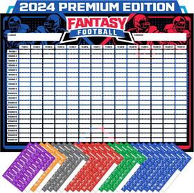 Draft Barons 744759719737 Fantasy Football Board Extra Large Set With 483 Player Labels 2024-2025