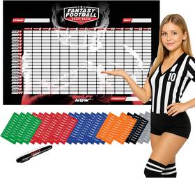 Draft Now 313050974987 Xl Fantasy Football Board For The 2025-2026 Season Kit 120 Lb Material