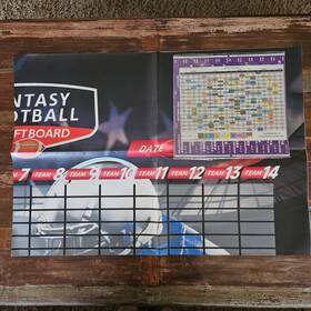 Draft Now 810032091712 Fantasy Football Board Extra Large 6ftx4ft Updated For 2023-2024 Season New