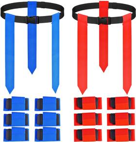 Elkcip 445011215280 Flag Football Belts 14 Players Adjustable Set With 42 Flags For Y