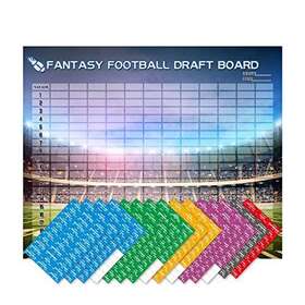 Fentasy 761989001494 2023 Fantasy Football Draft Board Kit 12 Teams 20 Rounds With 528 Player Stic
