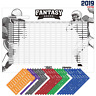 Ff-bw2019 Joyousa New Fantasy Football League Draft Board Poster Kit Player