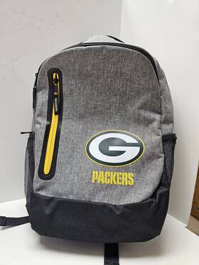 Foco 191418816236 Green Bay Packers Heather Grey Bold Color Backpack - 17.7l