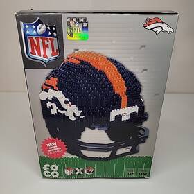 1396 Foco 194751345791 Denver Broncos Nfl Brxlz Puzzle Replica Helmet Set Pieces - Very Organized