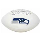 Football-15947166 Sporting Goods Football Signature Ball Seattle Seahawks Leather Autograph White