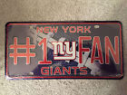 Mtfgl1401 Giants 1 Gmen Glitter Nyg Big Ny Plate York Nfl Fan Blue License