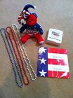 Houston Teddy Radio Swag Beads Superbowl 2004 Bear Very Rare Xxxviii