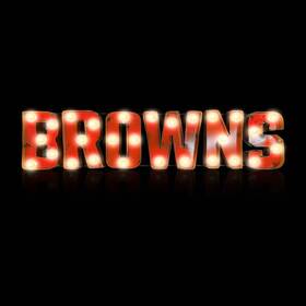 Imperial International 720801112879 Cleveland Browns Lighted Recycled Metal Sign