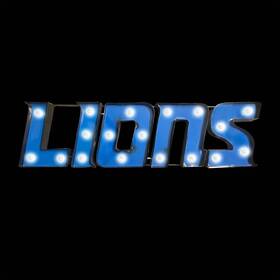 Imperial International 720801373942 Detroit Lions Lighted Recycled Metal Sign