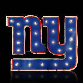 Imperial International 720801375083 Ny Giants Logo Lighted Recycled Metal Sign