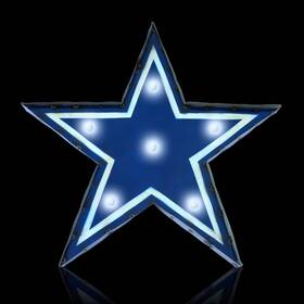 Imperial International 720801511023 Dallas Cowboys Logo Lighted Recycled Metal Sign