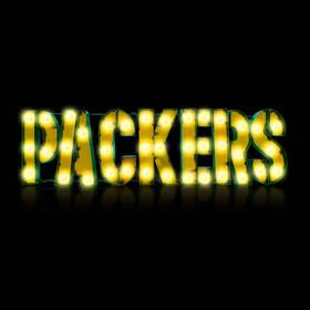 Imperial International 720801561011 Green Bay Packers Lighted Recycled Metal Sign
