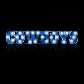 Imperial International 720801561028 Dallas Cowboys Lighted Recycled Metal Sign