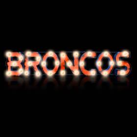 Imperial International 720801561035 Denver Broncos Lighted Recycled Metal Sign