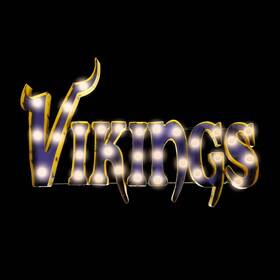Imperial International 720801561073 Minnesota Vikings Lighted Recycled Metal Sign