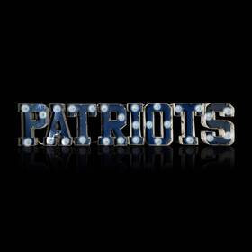 Imperial International 720801569116 New England Patriots Lighted Recycled Metal Sign