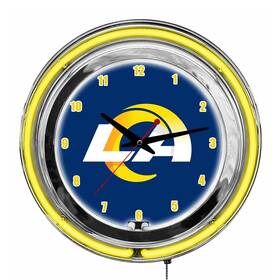 Imperial International 720801956633 Los Angeles Rams 14 Inch Neon Clock