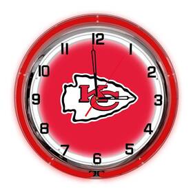 Imperial International 720801958262 Kansas City Chiefs 18 Inch Neon Clock