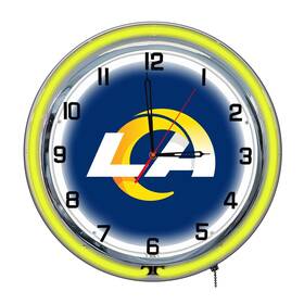 Imperial International 720801958446 Los Angeles Rams 18 Inch Neon Clock